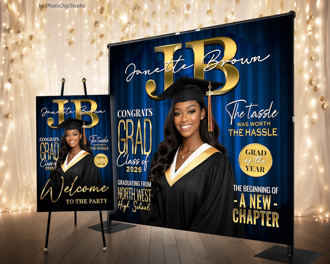 Custom Graduation Backdrop Class of 2026 Graduation Party Decor, Custom ...