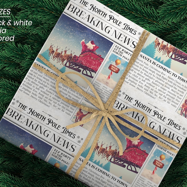 Vintage Christmas Wrapping Paper Etsy