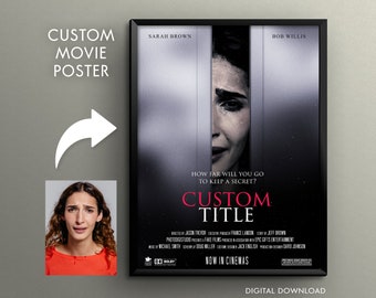 Custom Photo Movie Poster, Fun Gag Gifts for Birthdays, Unique and Funny Gifts for Husband Boyfriend Dad, Christmas Gift for Best Friend