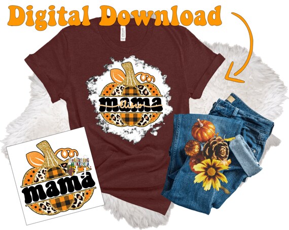 MAMA Custom Name Pumpkin Template for Sublimation or | Etsy
