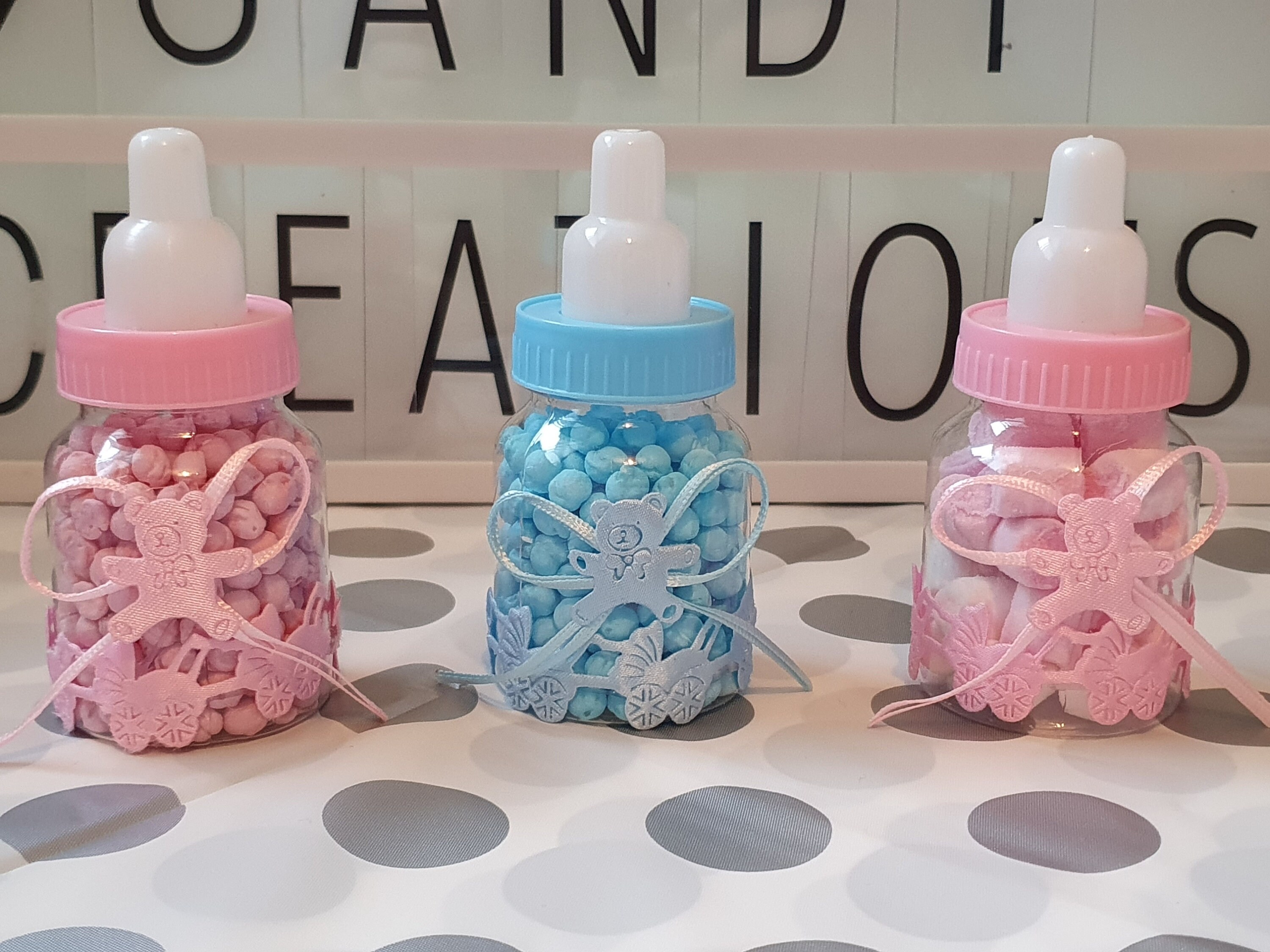 Baby Shower Sweet Filled Mini Bottles Party Favour for Her Etsy UK