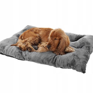 Pamek Hundekorb Tierbett, Hundebett, Katzenbett waschbar Flauschiges 100/70 cm, Strapazierfähigen Pelzstoff., Sehr weich und küschelig Bild 8