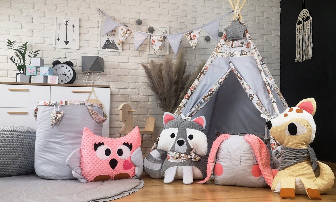 Tenda Teepee Per Bambini In Pizzo E Tela - Avorio, 1.5m, Per Camera Da Letto, Giochi E Decorazione