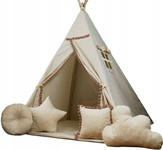 Pamek Beautiful Children's Tipi Tent Set Play Tent Indoor and