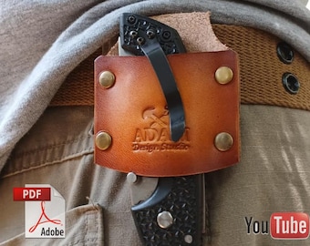 Leather EDC,  Belt Case Pattern, leather organizer, Leather Folding Sheath, Folding Knife sheath, multitool, tactical pen, flashlight PDF.