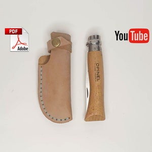 Étui en cuir pour couteau Opinel 7 8 9, étui pour couteau Opinel, étui en cuir PDF Pochette de ceinture étui MOTIF facile et simple