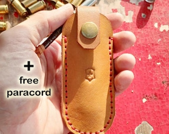 Vegetable Tanned Leather Belt Sheath for Victorinox Swiss Army Knife