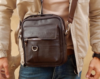 Handmade Leather Crossbody Bag: Durable Everyday Shoulder Bag