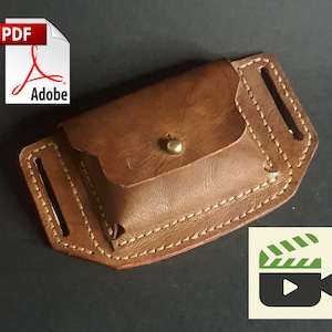Leather Pattern Bundle | Digital Download - Belt Wallet, Card Holder & Key Sheath PDF Templates | DIY Leathercraft easy simple pdf