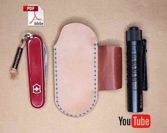 Leather Sheath for Victorinox, Swiss Army Knife Case, Modern EDC Belt Pouch, Tactical Multitool Holster, Camping Gift for Him, PDF Fast&Easy