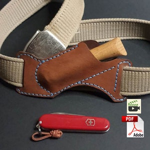 Organisateur de gaine en cuir pour couteau pliant EDC Tools rapide et facile, étui à motif pdf, étui pour couteau, victorinnox, openil, buck, armée suisse