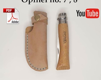 Leather Knife Sheath Pattern for Opinel no. 7, 8, PDF Pattern For Opinel Knife (PDF)