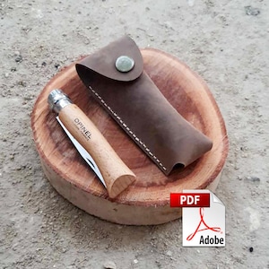 Étui en cuir pour couteau Opinel 7 8 9 10, étui pour couteau Opinel ou couteau pliant similaire, PDF étui en cuir Pochette de ceinture étui MOTIF facile