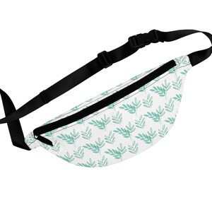 Floral Fanny Pack - Perfect for Festivals, Travel, or Daily Outings, Stylish Waist Bag for Women, Adjustable Sling Bag, Leaf Pattern