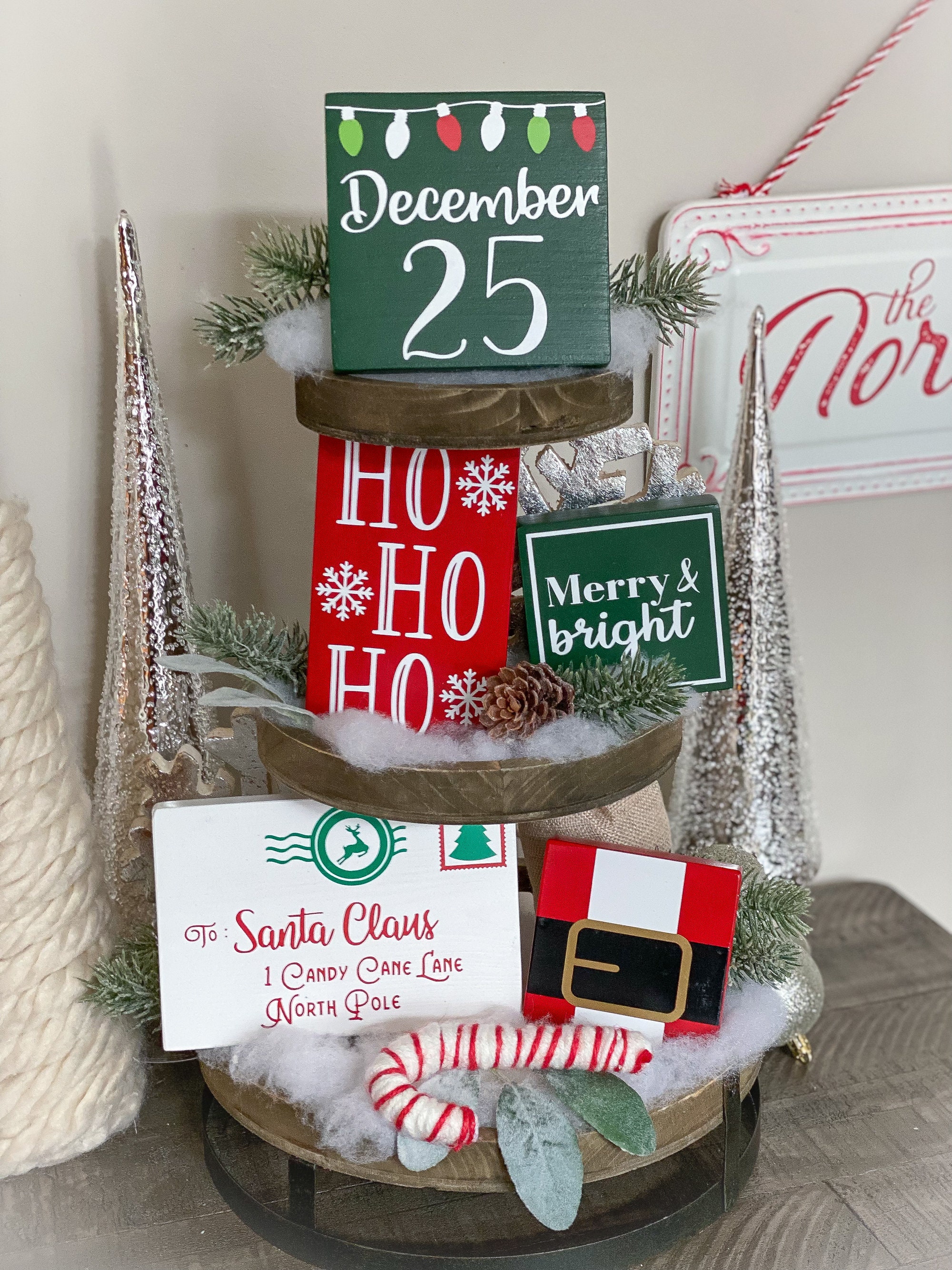 Christmas Theme Mini Wood Signs for Tiered Trays & Coffee Bars - Etsy