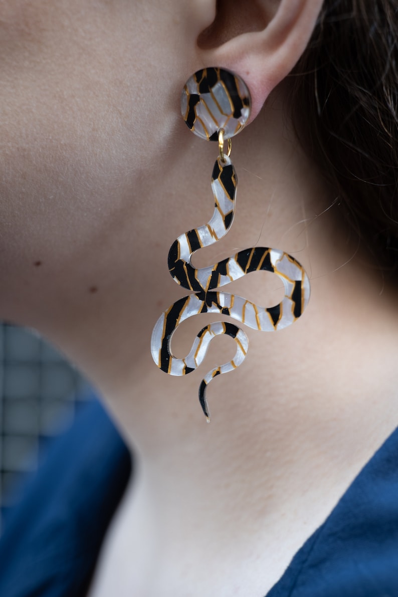 Boucles d'oreilles serpent