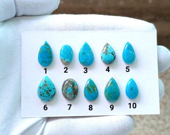 AAA Quality Natural Arizona Turquoise Cabochon | Sky Blue Turquoise Gemstone | Jewelry Making Stone | Loose Arizona Mix Turquoise Gemstone