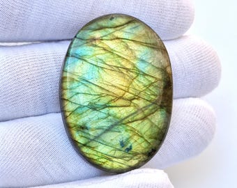 AAA Labradorite Cabochon: Multi-Fire Gemstone Lot, Mixed Size