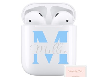 Personalised AirPod Case Initial and Name Decal | Sticker | Vinyl