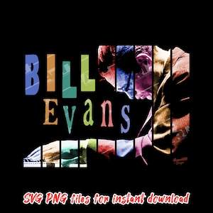 Bill Evans Jazz Pianist Digital Art | Vintage SVG and PNG for DTG, Sublimation and Print | Retro Jazz Music Design for Creatives & Musicians