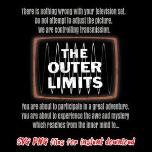 The Outer Limits TV Logo SVG PNG, Classic American tv Svg, Science Fiction Television Series Svg, Clipart for Dtg, Sublimation, Cricut