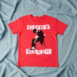 Jazz Trumpet Player Chet Baker Tee - Musician Unisex T-Shirt for Music Lovers, Retro Band Top, Gift for Jazz Fans, Softstyle Graphic Shirt,