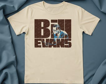 ビル・エヴァンス ジャズアルバムカバーTシャツ：レトロミュージックT