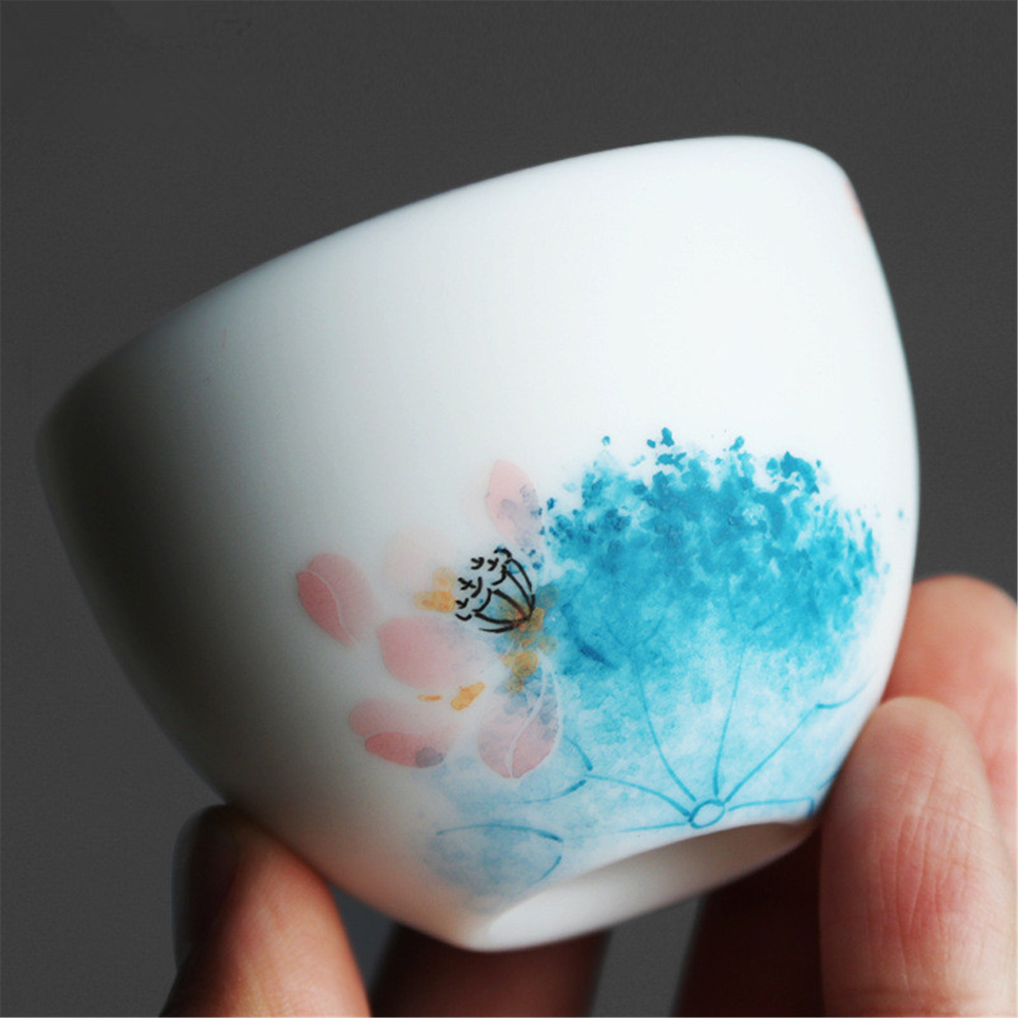 Handmade suet jade porcelain master teacup Etsy