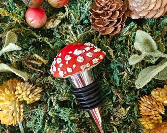 Amanita Mushroom Cap Bottle Stopper