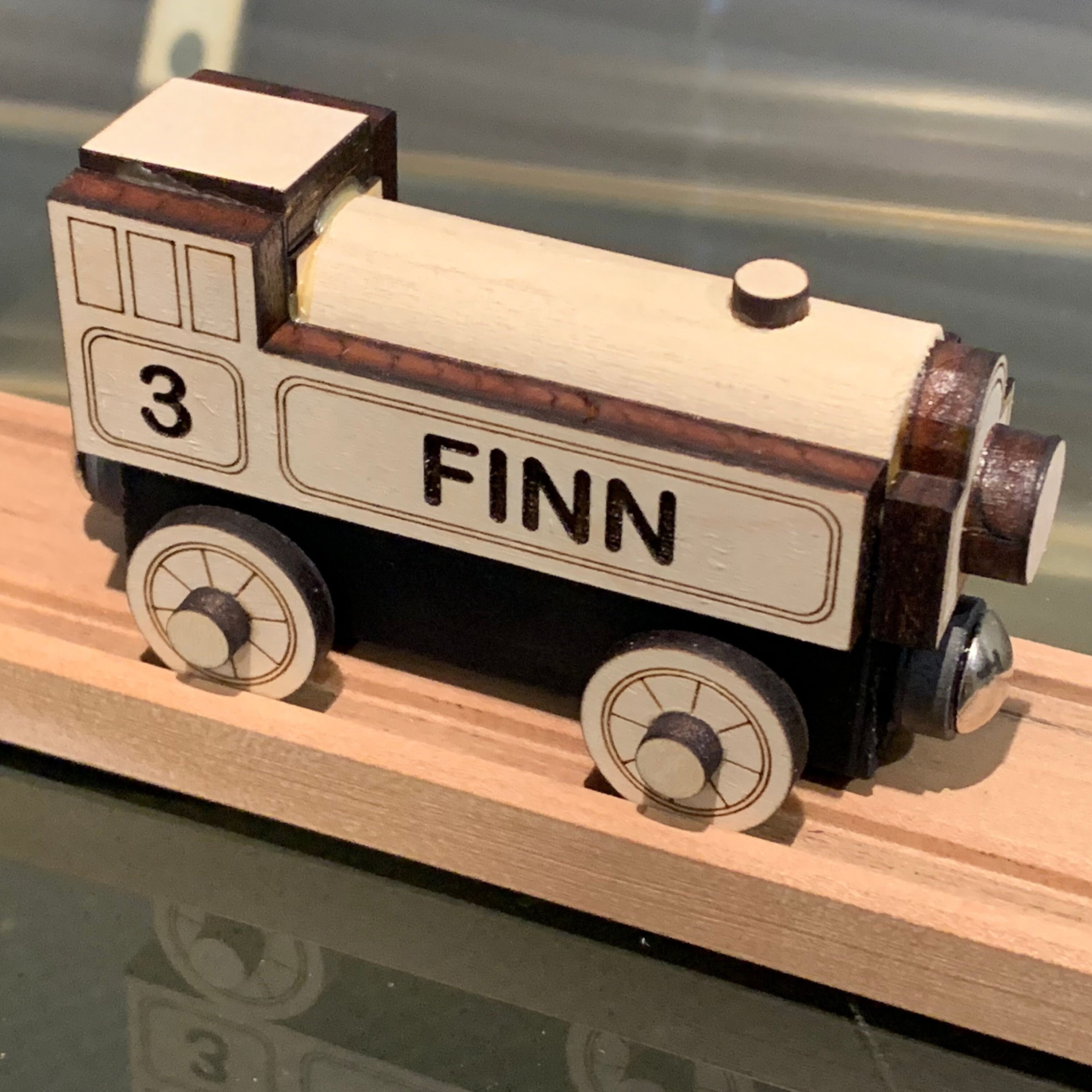 Wood Toy Train Personalized Custom Magnetic - Etsy