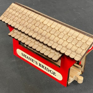 Toy Train Covered Bridge - Wood - Personalized - Custom - Child's Train - Birthday