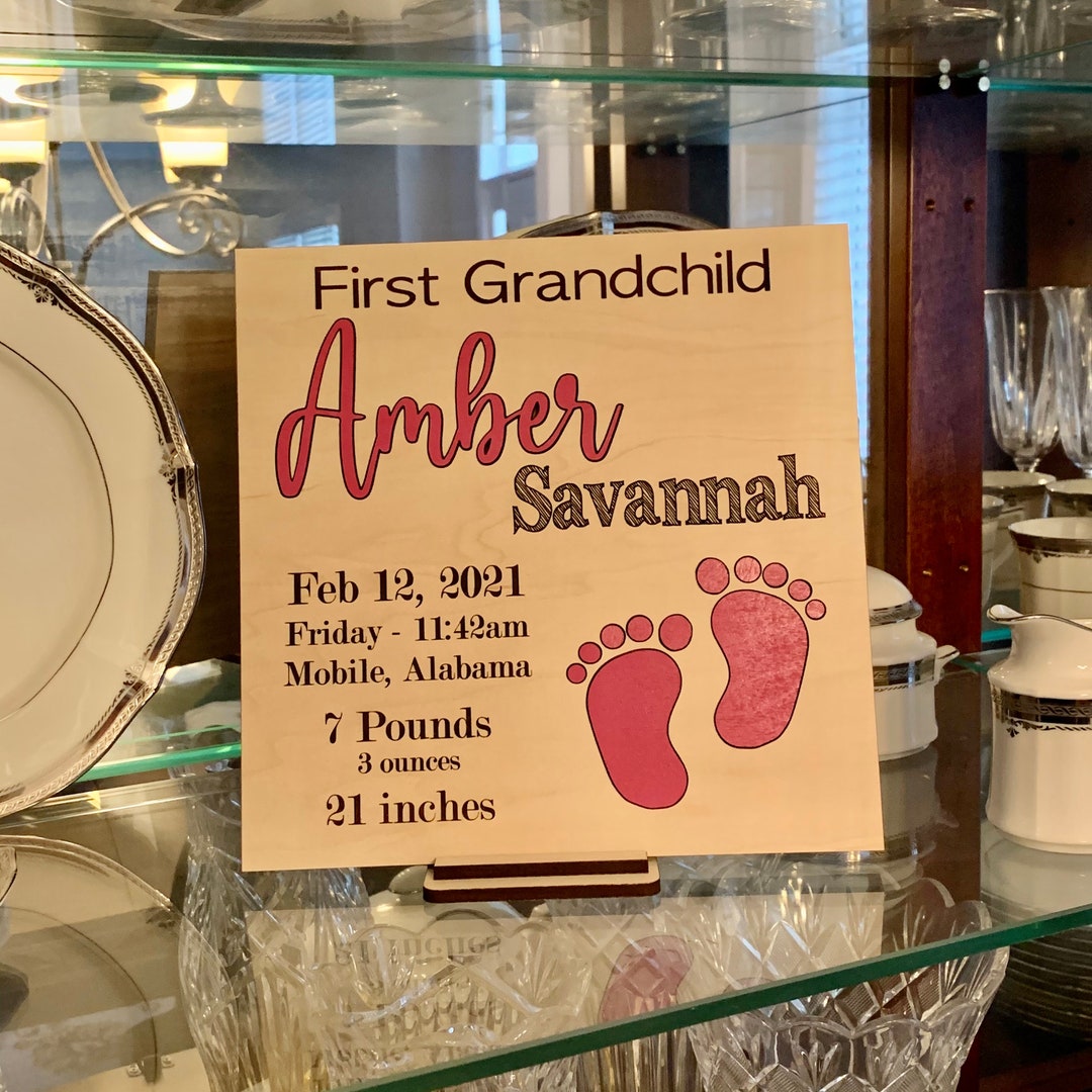 New Grandchild Sign First Grandchild Our Grandchildren Etsy