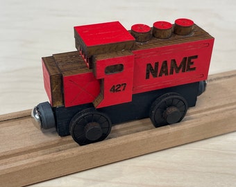 Wood Toy Diesel Train - Personalized - Custom - Magnetic - Child's Train - Birthday