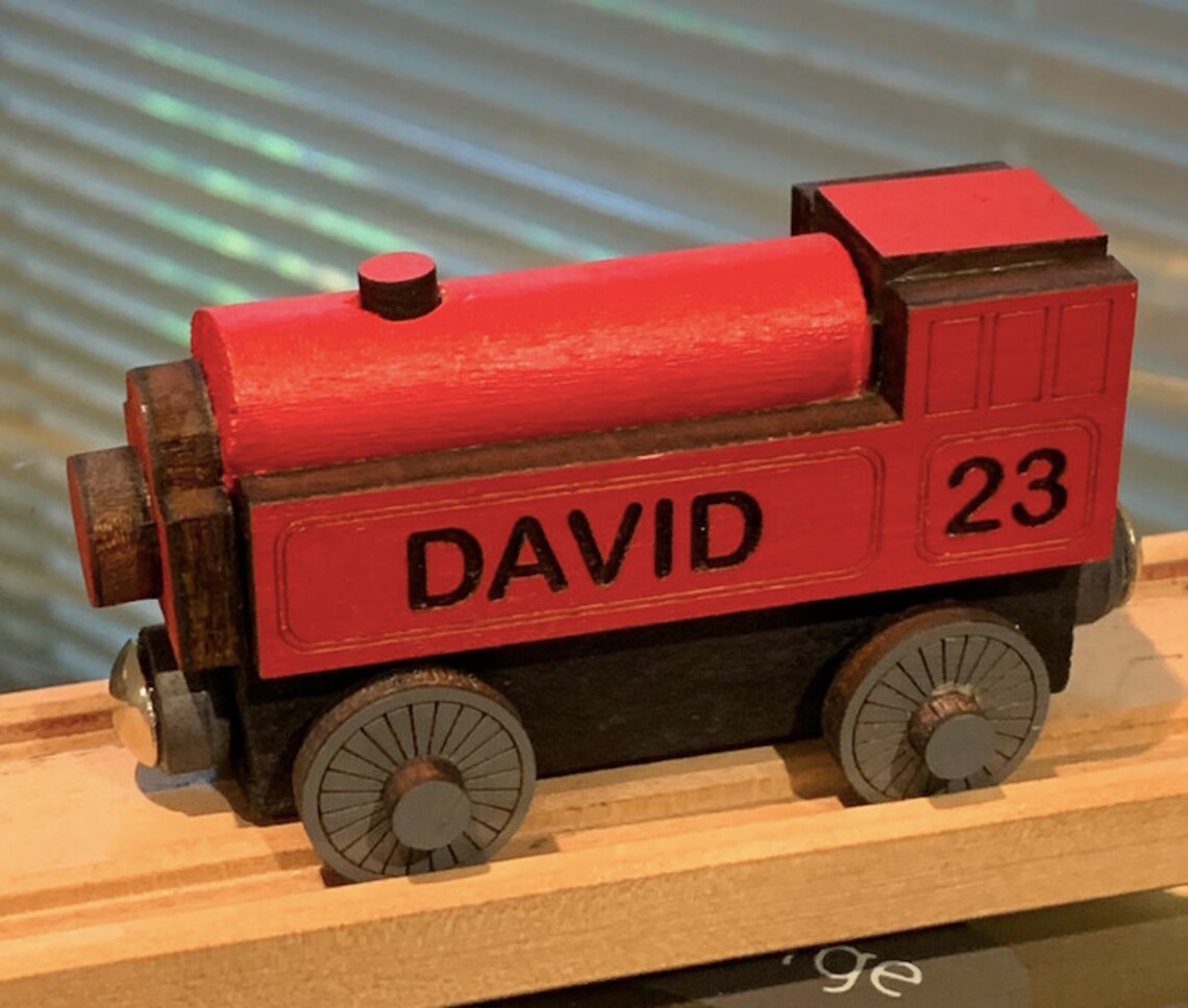Wood Toy Train Personalized Custom Etsy