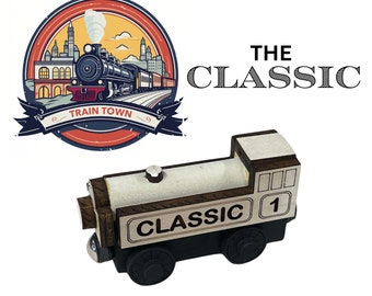Wood Toy Train - Personalized - Custom - Magnetic - Child's Train - Thomas - Brio - Birthday