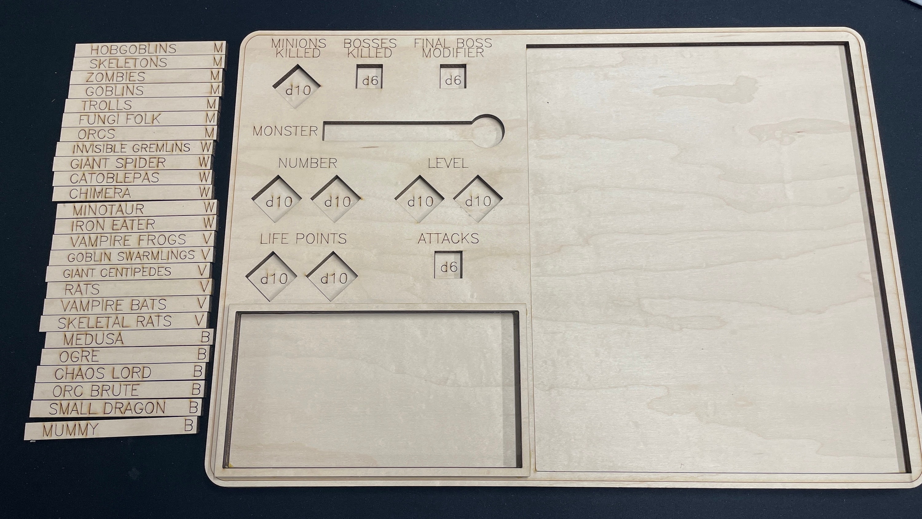 4AD Game Board - Solo Dungeon Game Aid - Lefty-y and Right-y