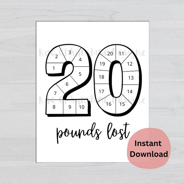 2024 Weight loss tracker, Workout tracker, weight loss coloring calendar, Weight loss journal, printable weight loss journal, 20 pounds lost