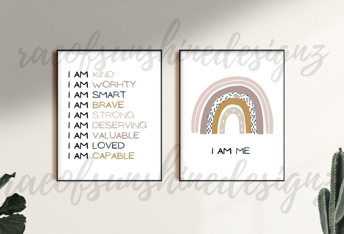 Affirmation Printable Nursery Decor Wall Art Play Room | Etsy