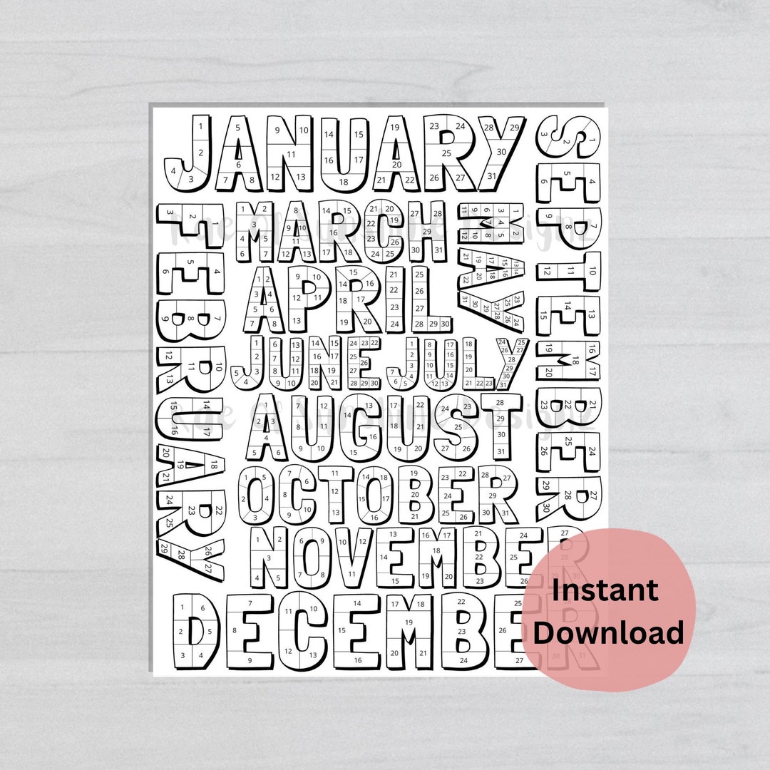 Habit Tracker Printable, Yearly Habit Tracker, 2025 Habit Tracker, Goal