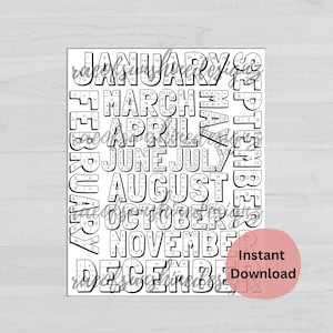 Habit tracker printable, Yearly habit tracker, 2025 habit tracker, Goal Tracker, Monthly habit tracker, Daily habit tracker, Coloring sheet