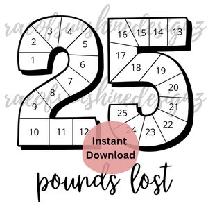 2025 Weight Loss Tracker Workout Tracker Weight Loss Coloring