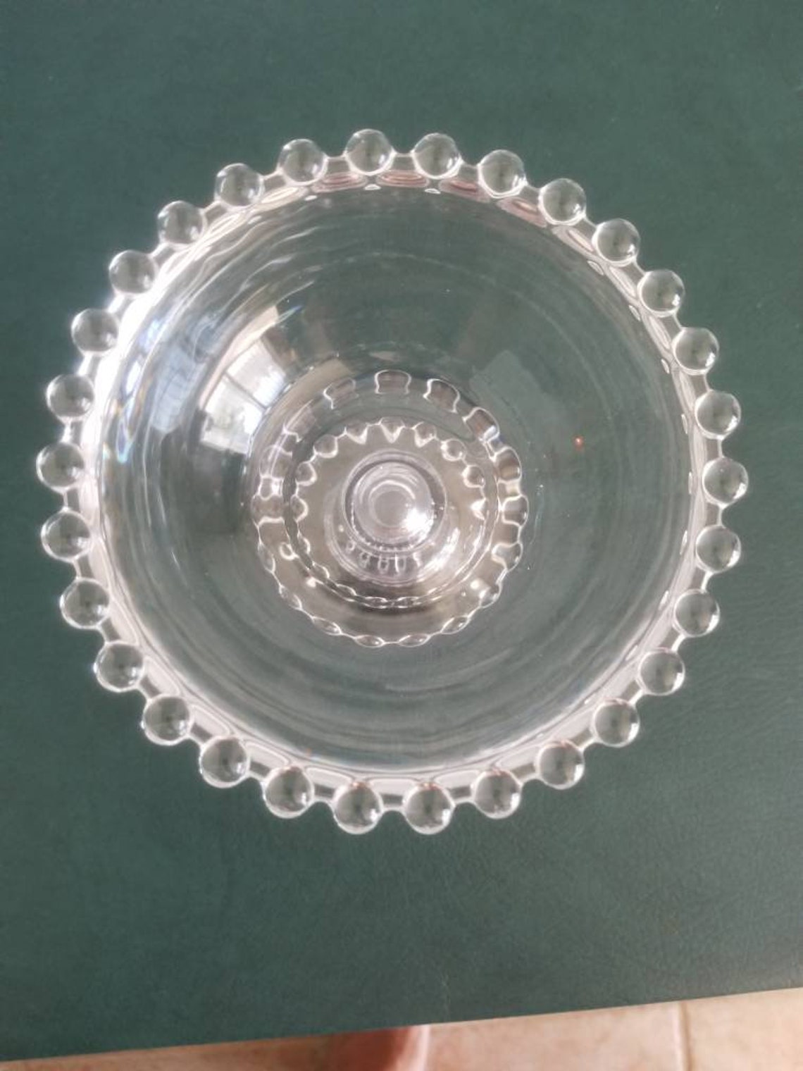 Candlewick Beaded Footed Bowl Rare Etsy