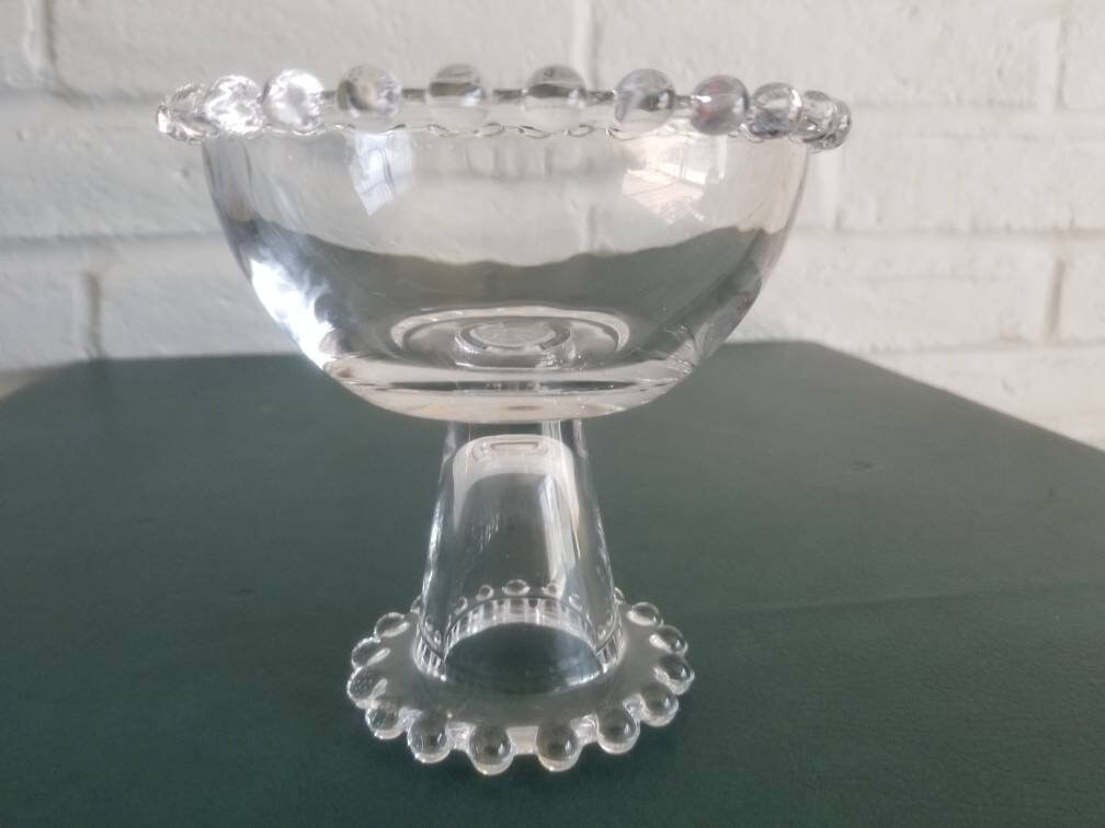 Candlewick Beaded Footed Bowl Rare Etsy