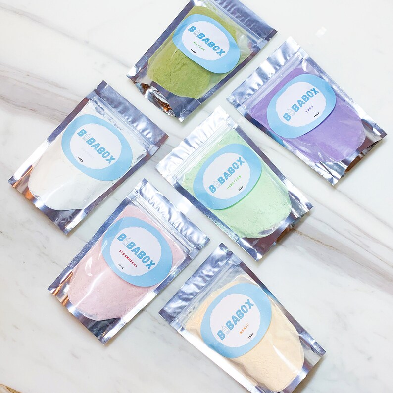 Bubble Tea Powder Boba Fruit Flavour Powder Etsy