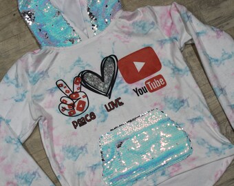 custom sequin sweatshirt