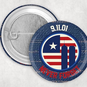 911 Memorial Patriots Day Button