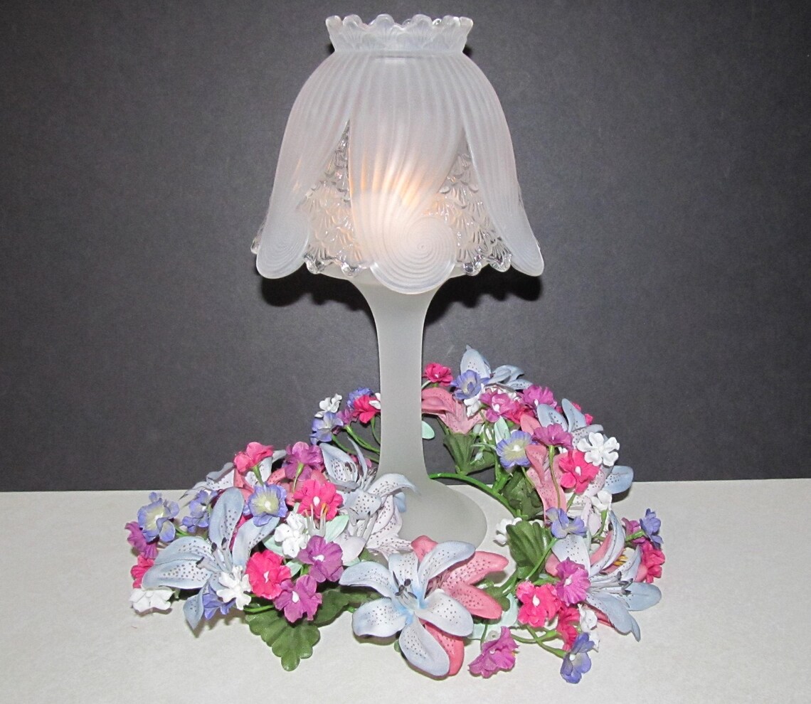 PartyLite Clairmont Tealight Lamp Clear And Frosted Glass Etsy