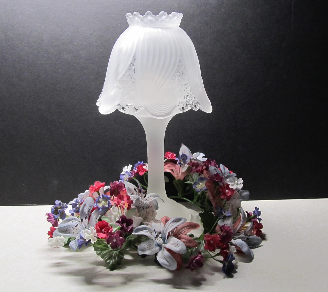 PartyLite Clairmont Tealight Lamp Clear And Frosted Glass Etsy