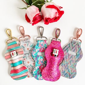 Leather Chapstick Holders, Keychain Chapstick Case, Purse Charm, Bag Flair, Handbag Accessories