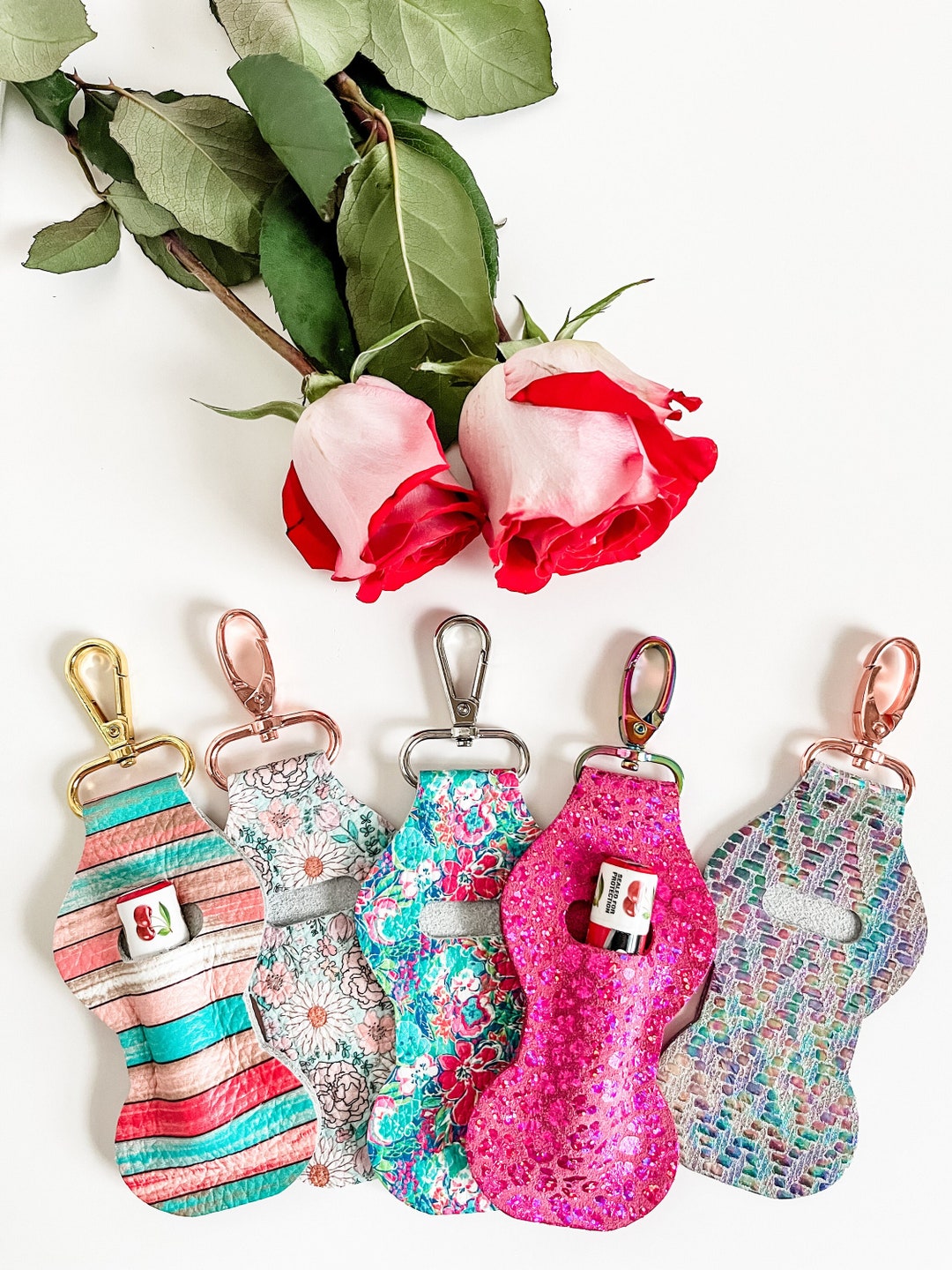 Leather Chapstick Holders, Chapstick Keychain, Chapstick Case, Purse ...